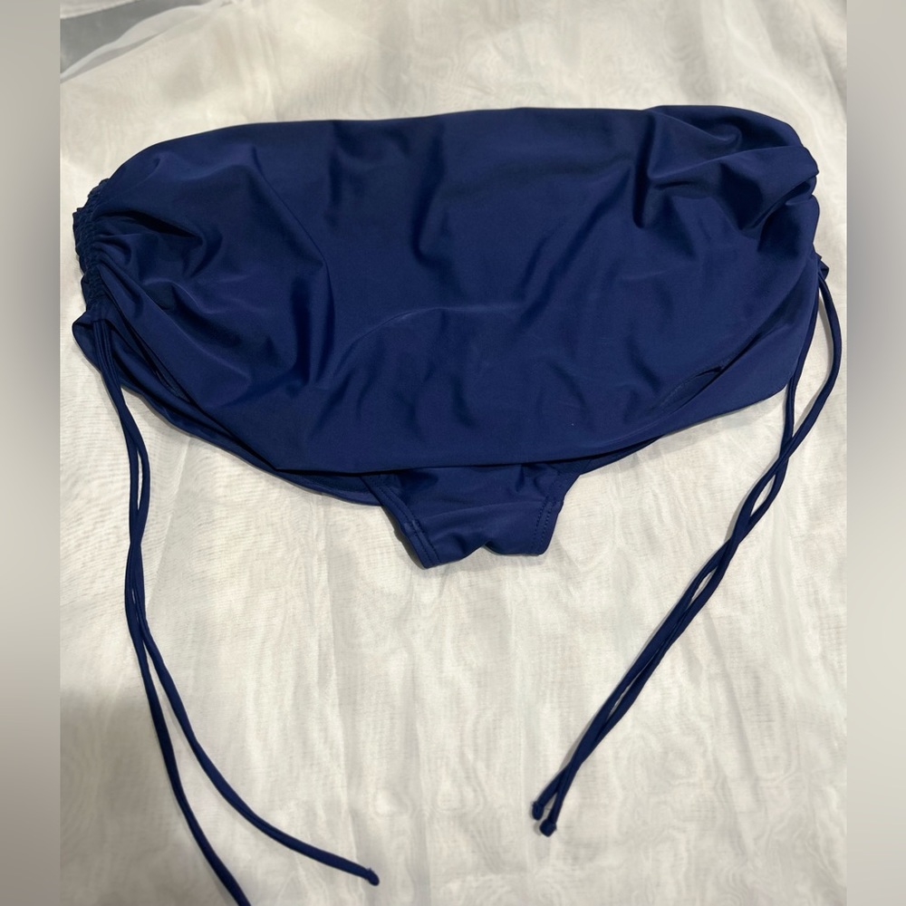 Island escape navy blue skirted bikini bottom size 16 “Hamptons Skirtini”